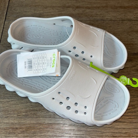 Crocs Echo Gray Slides Men’s 6, Women’s  8 NWT - Picture 1 of 5